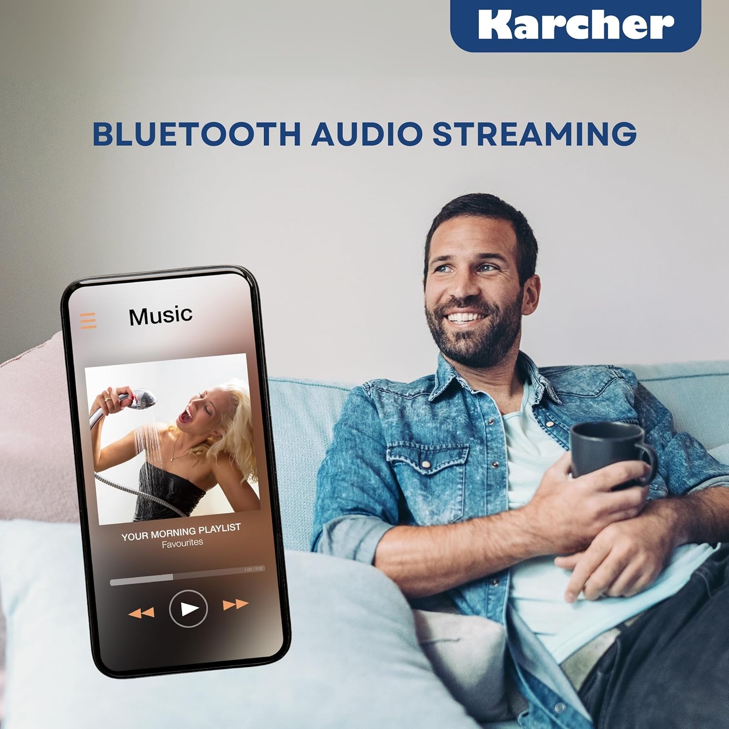 Radio de bucatarie, FM/DAB+, Bluetooth, iluminare LED integrata, ceas cu alarma si timer, montaj sub dulap, argintiu
