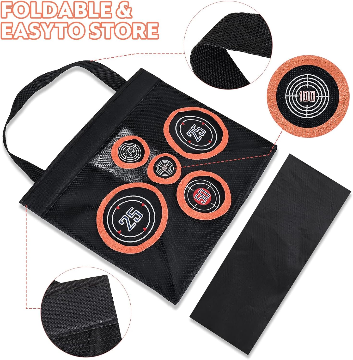 Set 600 sageti Darts din spuma, compatibile Nerf N-Strike Elite – Munitie Refill pentru pistol de jucarie, sageti de rezerva cu sac de depozitare si tinta antrenament
