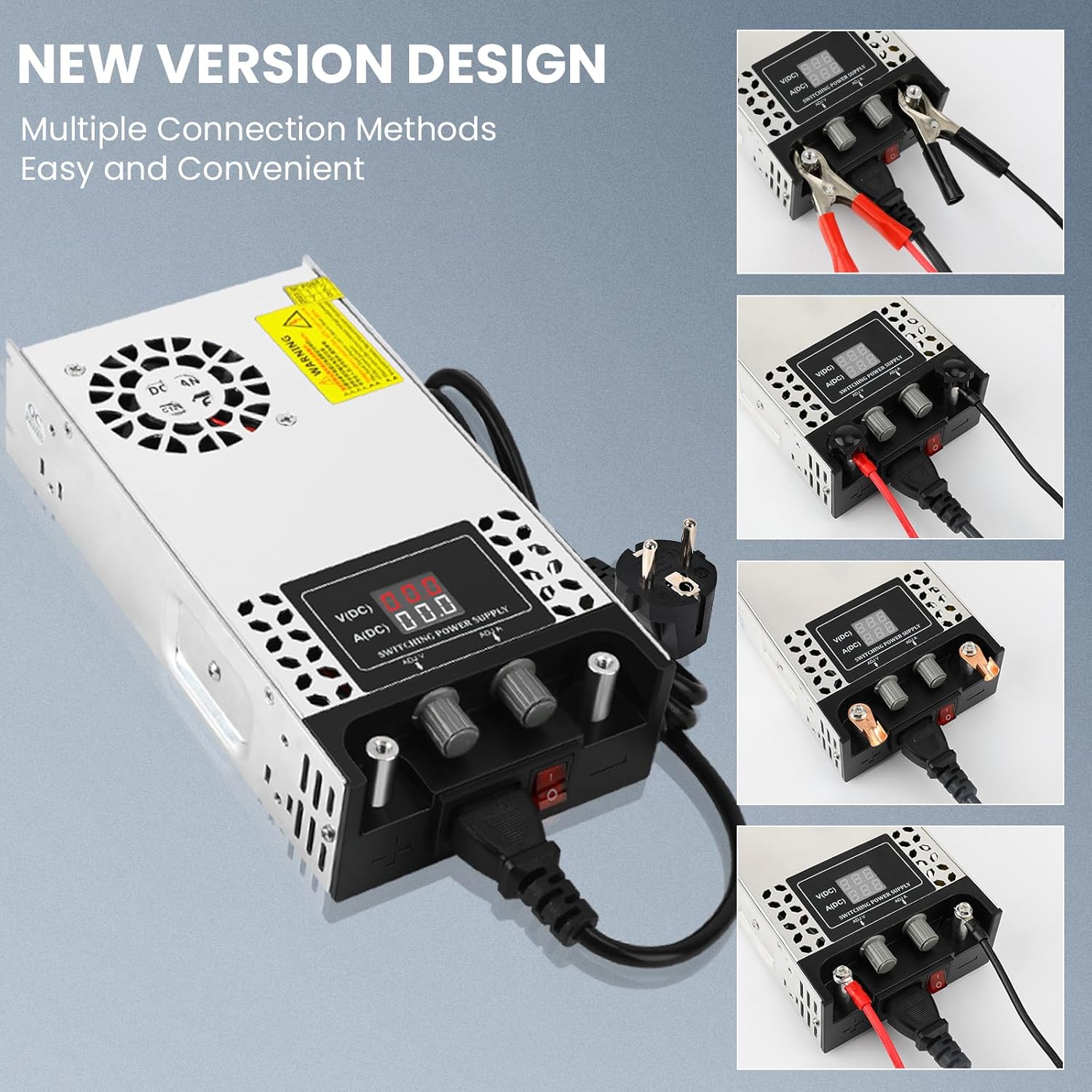 Sursa de alimentare reglabila 0-24V, 25A, 110V/220V AC 0-24Volt, 600 W, cu display, ventilata, carcasa din aluminiu, pentru banda LED