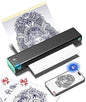 Imprimanta termica portabila pentru tatuaje, Bluetooth, USB, cu 10 hartii de transfer, acumulator 1200 mAh, printare termica directa, fara tus, conectare prin aplicatie, compatibila Android/iOS/Windows/MacOS/ChromeOS