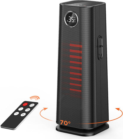 Aeroterma ceramica 2000W – Cu telecomanda, termostat si temporizator, protectie supraincalzire, oscilatie 70°, A++
