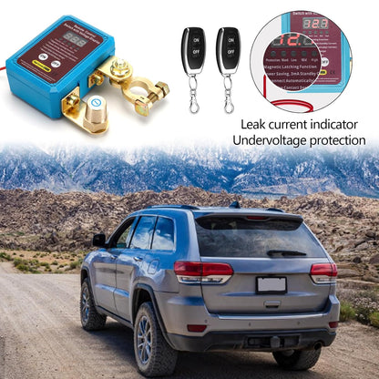 Izolator baterie auto, comutator de deconectare 12/24V 240A, cu 2 telecomenzi wireless, display, monitorizare tensiune, oprire automata, intrerupator baterie pentru masina, barca, autovehicule, rulota, ATV, camion
