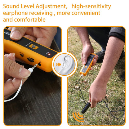Detector de cabluri subterane, localizator fire, tevi metalice, coaxial, cu transmitator si receptor, lumina LED, adancime pana la 60 cm si 300 m lungime, KOLSOL