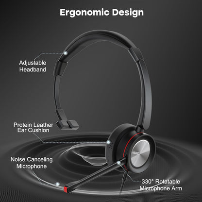 Casca call center cu microfon, functie anulare zgomot, USB, audio HD, cu control volum, buton mute si buton apelare, pentru computer, neagra