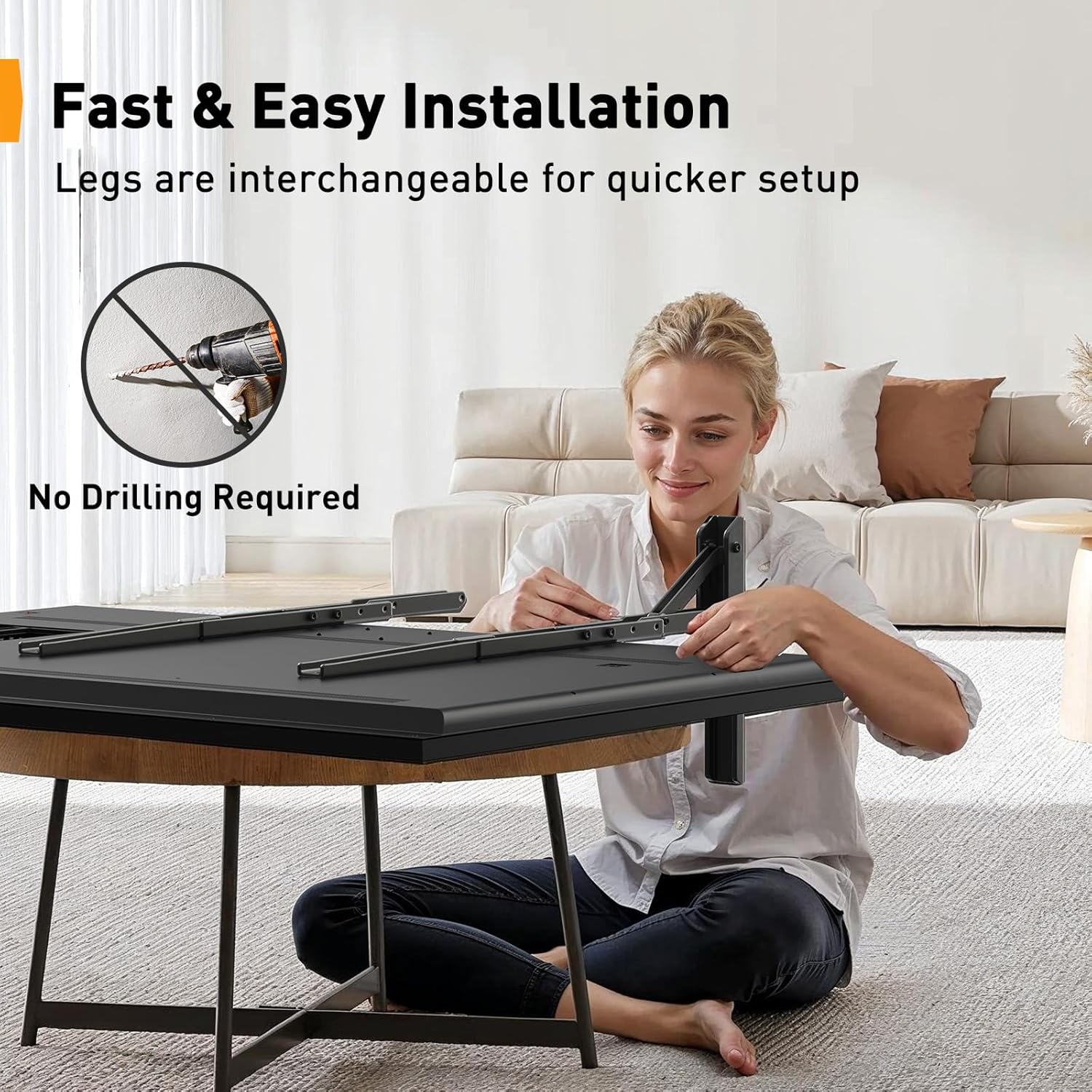 Suport TV de masa/birou, stand universal, diagonala 22-70 inch, pana la 50 kg, VESA de la 200 x 100 mm la 800 x 600 mm, picior TV cu inaltime reglabila si stabilitate ridicata