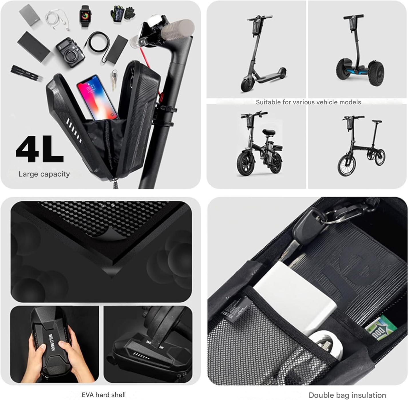 Antifurt tip catuse cu geanta de depozitare 4L, din otel calit, lungime de 91 cm, diametru 0, 6 cm, protectie din silicon, geanta cu carcasa rigida, montare rapida, lacat tip catuse pentru trotinete electrice, biciclete electrice, motociclete