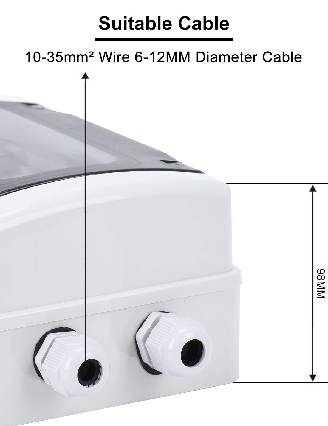 Set tablou de sigurante cu siguranta automata 120A DC 12V-400V sau AC 90V-400V, 2 poli, intrerupator solar automat pentru sistem fotovoltaic in carcasa impermeabila IP65