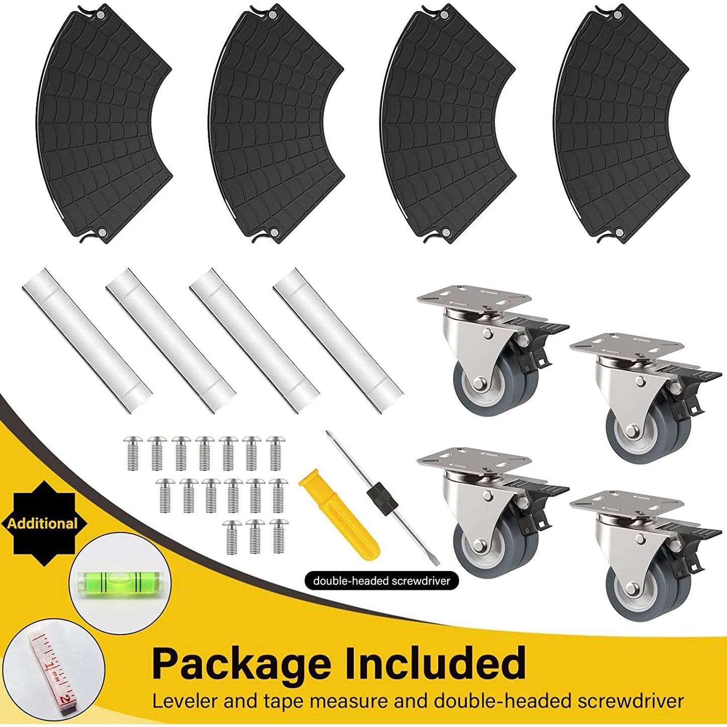 Suport ghiveci cu 4 roti, carucior reglabil 40-54 cm, mobil, capacitate incarcare 200 kg, stand flori cu role blocabile, pentru interior/exterior, multifunctional