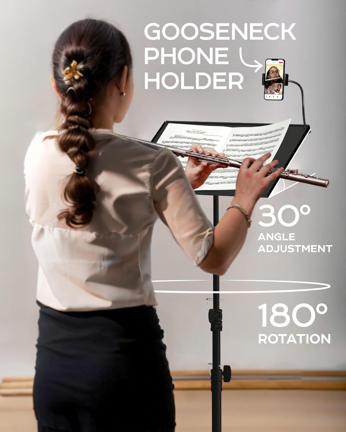 Suport videoproiector/laptop, stand cu inaltime reglabila 66-150 cm, functie trepied, cu cap bila rotativ 360°, tavita pliabila, 6 kg greutate suportata, multifunctional