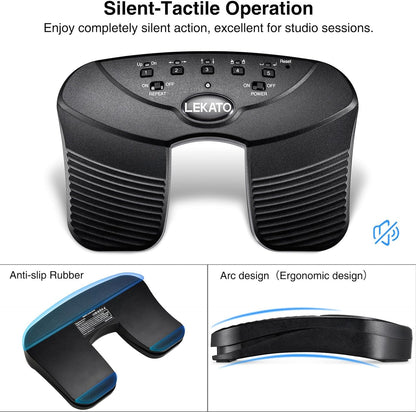 Pedala comutatoare de intors partituri, dispozitiv Bluetooth cu 5 moduri functionare, portabil cu acumulator reincarcabil, silentios, compatibil Windows, Android, iOS
