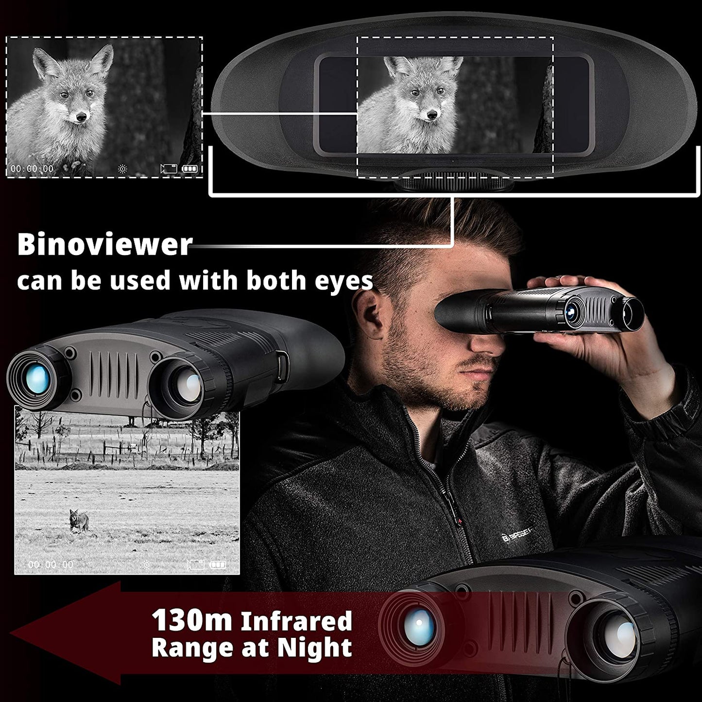 Binoclu Special Bresser Digital Night Vision cu functir de inregistrare