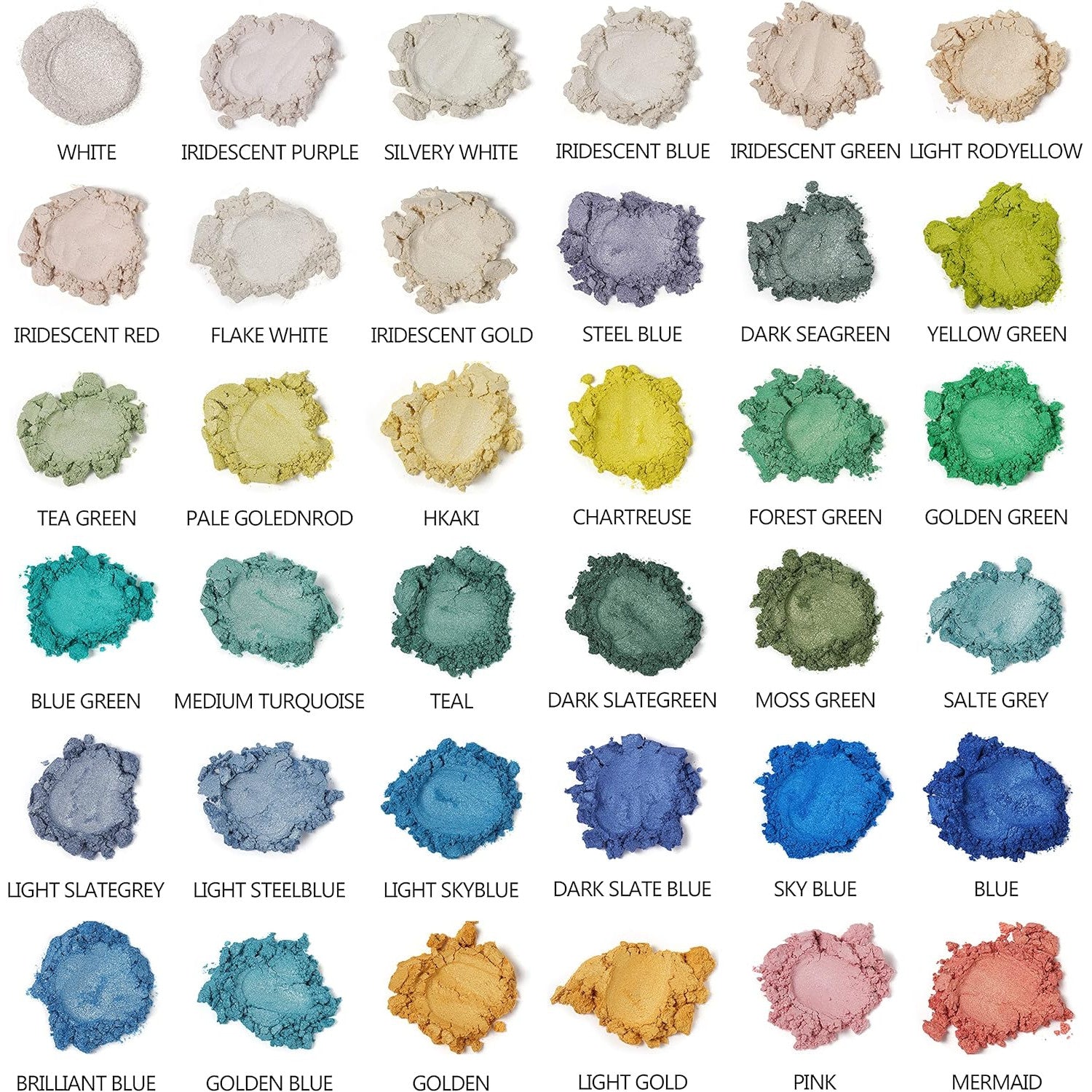 Set de pigmenti de mica, 108 culori, 36 de culori originale (10g), 36 de culori pastelate (10g), 36 pulberi cu sclipici fine (20g), pudra de pigment pentru rasina epoxidica, machiaj, sapun, lac de unghii, lumanari, slime