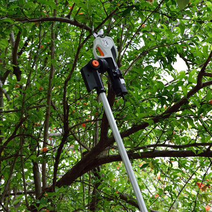 Foarfeca electrica de gradina, cu maner telescopic 190 cm, baterie de 7, 2 V, acumulator 1500 mAh, 1, 9 kg, max 13 mm, foarfece de gradina pentru tufe de trandafiri si taierea pomilor fructiferi