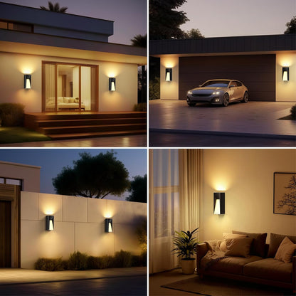 Lampa LED, aplica de perete pentru interior si exterior, impermeabila IP65, 23000 lumeni, 3000 K, design modern, din aluminiu
