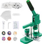 Set presa de facut insigne 25 mm, masina de fabricat butoane cu 100 accesorii si taietor rotund, matrita magnetica inlocuibila, maner ergonomic, din metal
