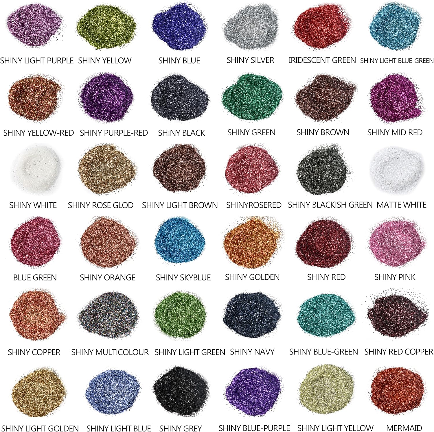 Set de pigmenti de mica, 108 culori, 36 de culori originale (10g), 36 de culori pastelate (10g), 36 pulberi cu sclipici fine (20g), pudra de pigment pentru rasina epoxidica, machiaj, sapun, lac de unghii, lumanari, slime