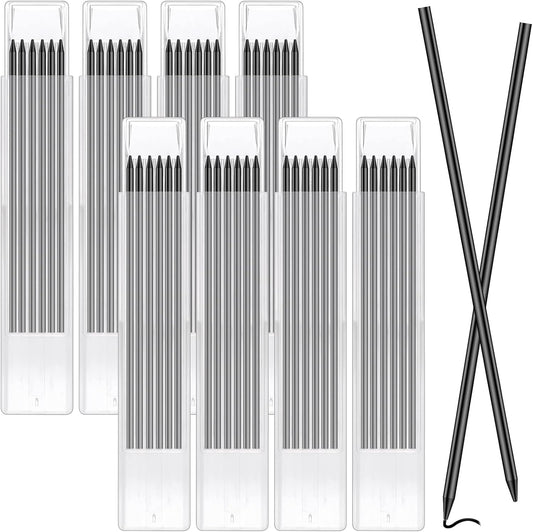 Set 48 mine pentru creion mecanic, rezerve creion de tamplarie 120 x 2.8 mm, din grafit, pentru marcare lemn, metal, beton, hartie