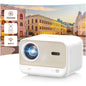 Videoproiector WiFi 6 si Bluetooth 5.1, Full HD 1080P, 700 lumeni ANSI, cu difuzoare JBL, autofocus, corectie trapezoidala verticala, zomm 50%, multifunctional, alb