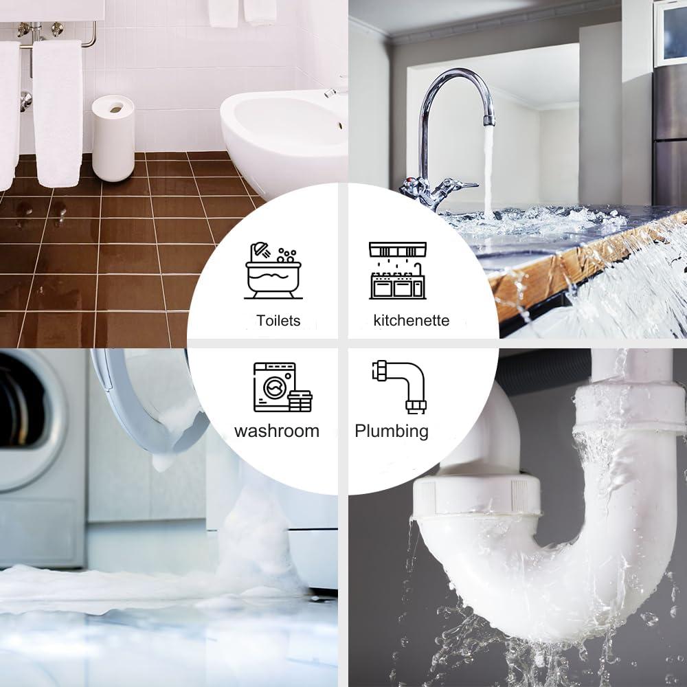 Senzor de inundatie, detector apa WiFi smart cu 3 senzori, alerta prin aplicatie si sonora cu volum pana la 100 dB, impermeabil IP66, universal