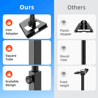 Suport pentru antena Starlink Gen 3, reglabil pe inaltime si unghi 90-180°, accesorii de fixare, montare pe acoperis, stabil si durabil, din metal anti-coroziune, negru