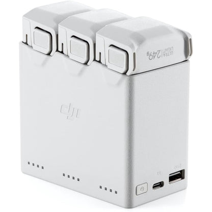 Incarcator acumulatori DJI Mini 4 Pro/Mini 3 Pro/Mini 3, statie de incarcare dublu sens cu functie powerbank, hub incarcare cu intrare USB-C