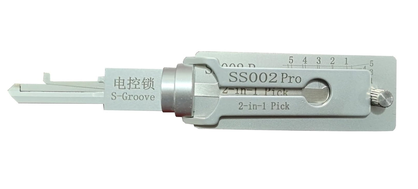 Instrument decoder, unealta deblocare usi SS002 2 in 1pentru deblocat/decodat yale autoturisme, profesional, multifunctional