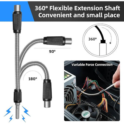 Set surubelnite de precizie pentru reparatii electronice 139 in 1, cu ax extensibil flexibil, cap magnetic, maner ergonomic, compatibile cu iPhone, iPad, Switch, PS4, Laptop, ochelari, electrocasnice