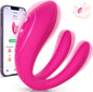 Vibrator pentru femei cu stimulator clitoris si control prin aplicatie telefon, impermeabil IPX7, 10 moduri vibratie, dildo erotic pentru cupluri, silentios