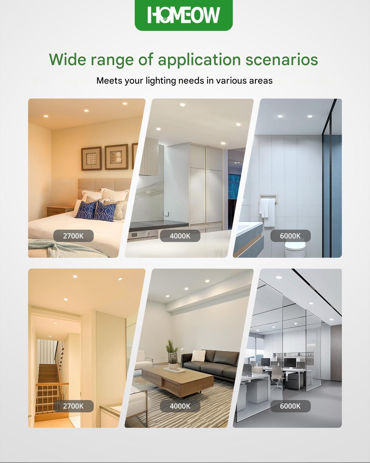 Spoturi LED incastrate, 230 V, Plat, 7 W, 600 LM, IP44, spoturi LED reglabile, alb cald, alb neutru, alb rece, clasa energetica F