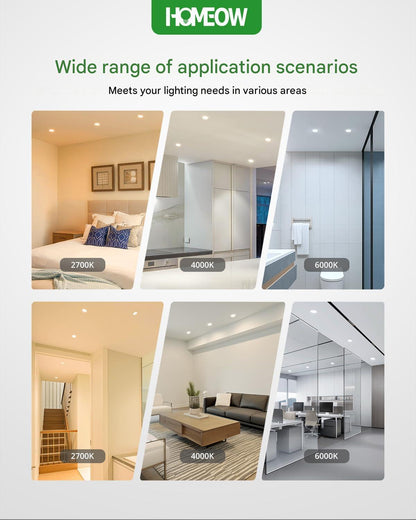 Spoturi LED incastrate, 230 V, Plat, 7 W, 600 LM, IP44, spoturi LED reglabile, alb cald, alb neutru, alb rece, clasa energetica F