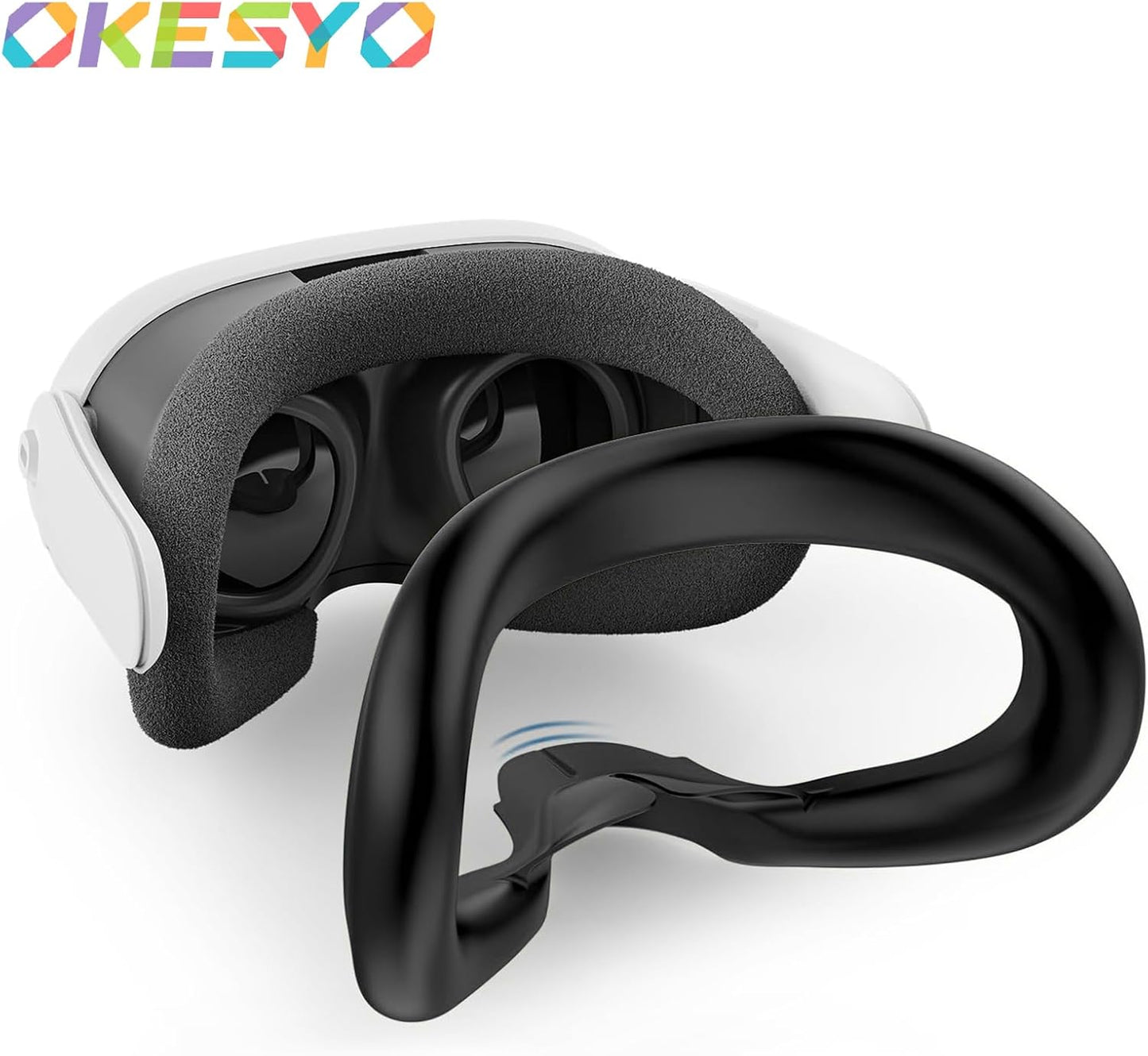 Curea de cap, strap pentru Meta Quest 3 cu acumulator 8000 mAh, lumini LED RGB, reglabil, cu husa controler si accesorii VR