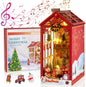 Puzzle 3D, Book Nook DIY cu lumina LED, senzor de miscare si muzica, cotor de carte, accesotiu decorativ multifunctional