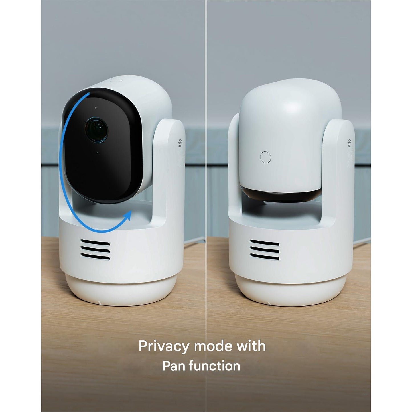 Camera de supraveghere Arlo Indoor 3 HD PTZ, set 2 bucati, video 1080p, cu WiFi, vedere nocturna color, rotire 360º panoramica, inclinare si zoom, alarma, audio bidirectional, urmarire miscare inteligenta, mod confidentialitate