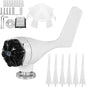 Kit turbina eoliana, 500 W, 12 V/24 V, cu controler MPPT, cu 5 lame, diametru 1, 19 m, generator trifazat pentru rulota, barca, casa, alb