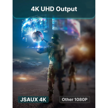 Set 2 adaptor DisplayPort la HDMI 4K, 4K@30Hz/2K@60Hz/1080p@120Hz, carcasa din aluminiu, design compact, mufa placata cu aur 24K, universal