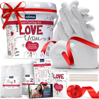 Kit mulaj maini 3D pentru cupluri, din ipsos, usor de utilizat, prietenos cu pielea, detaliat, set cadou pentru femei si barbati