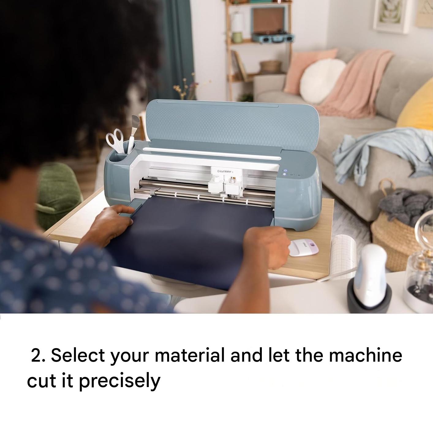 Cricut Maker 4, aparat inteligent pentru taiere, personalizare si proiecte creative, compatibil cu peste 300 de materiale, decupare, scriere, gravare si embosare, conectivitate Bluetooth, gri
