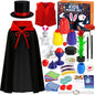 Set magie pentru copii, costum magician, cu bagheta si accesorii pentru baieti si fete 6–12 ani