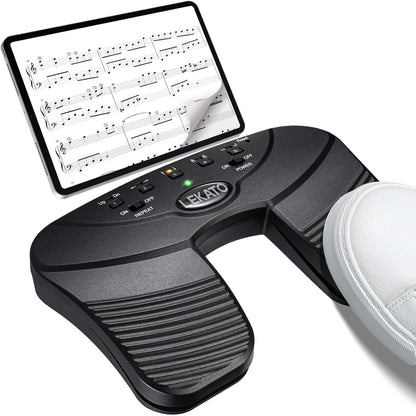 Pedala comutatoare de intors partituri, dispozitiv Bluetooth cu 5 moduri functionare, portabil cu acumulator reincarcabil, silentios, compatibil Windows, Android, iOS