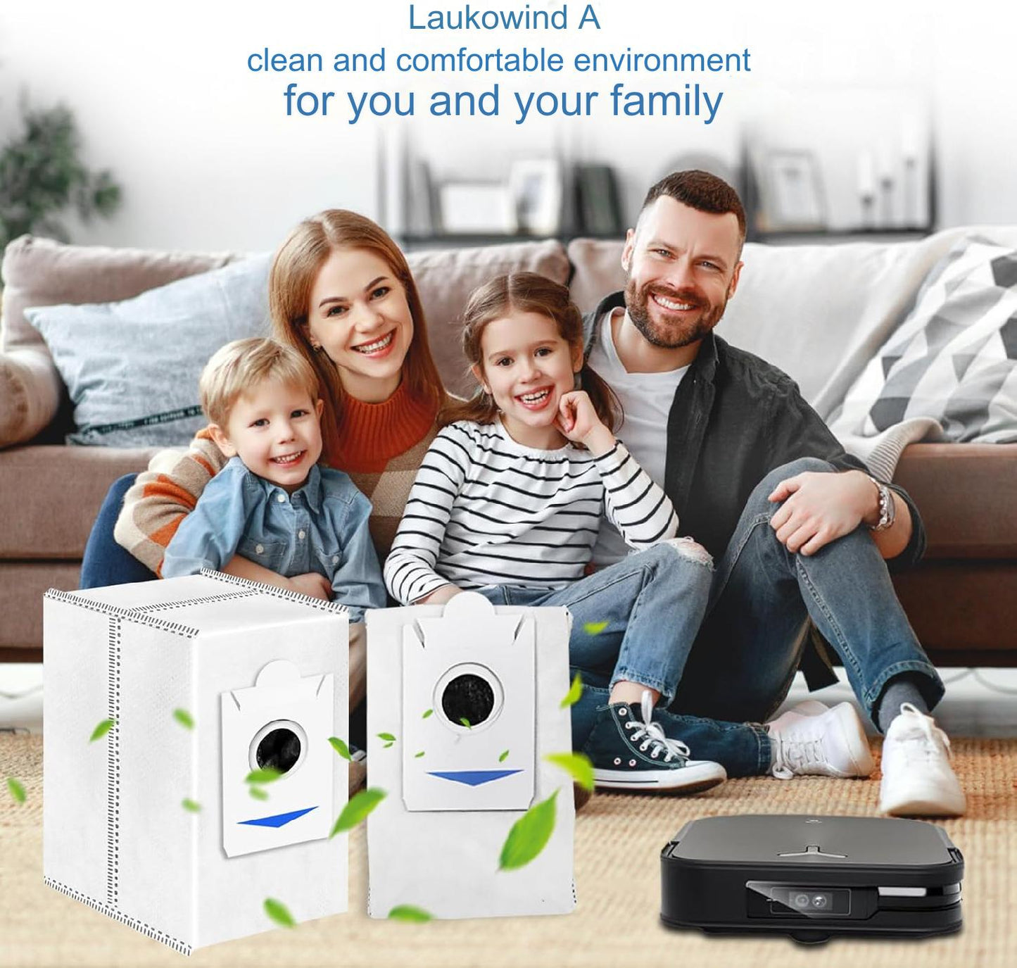 Set 15 saci pentru aspirator Ecovacs Deebot X2 Omni, de 3 litri, din material textil, cu strat din carbon activ, usor de instalat
