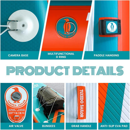 Set placa Stand Up PaddleBoard SUP gonflabila, 335 x 84 x 15 cm, capacitate max. 150 kg, cu vasla reglabila, adaptor pentru valva aer, prindere cu corzi, verde