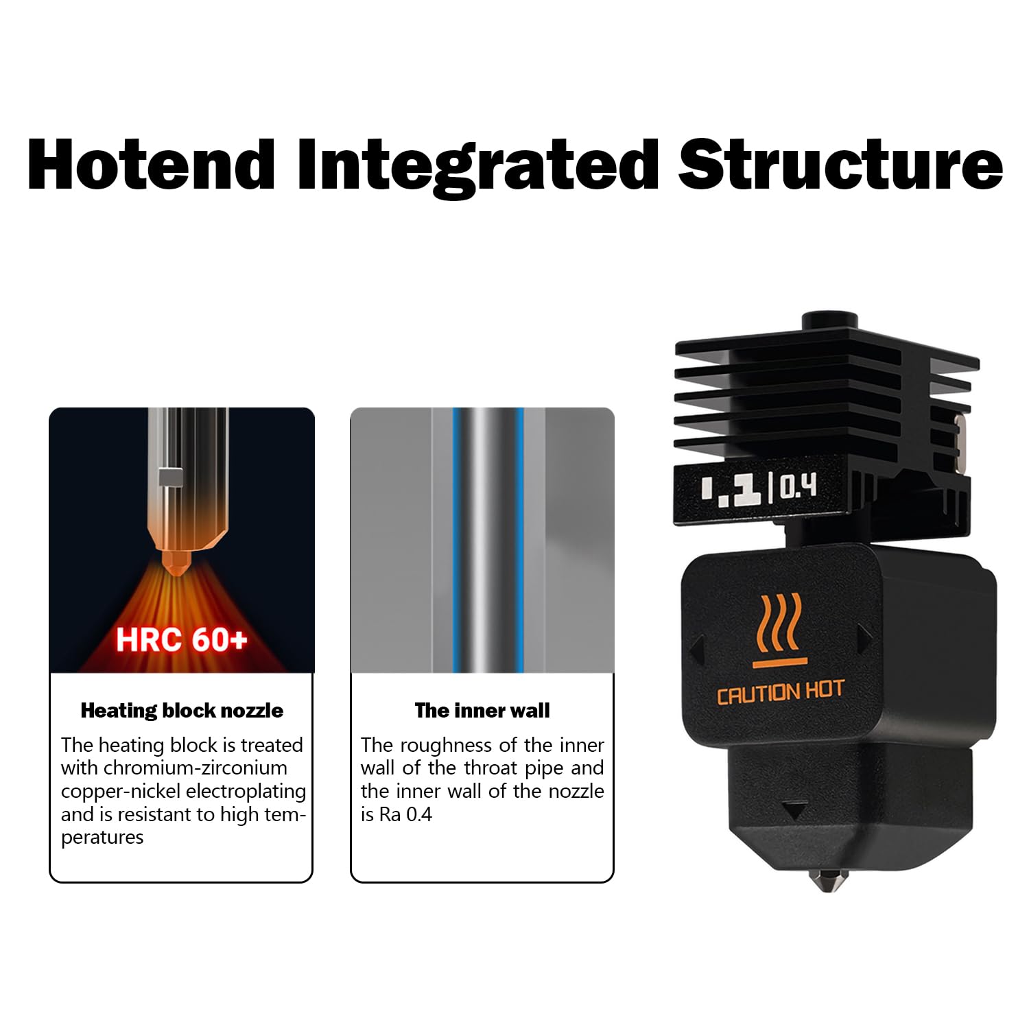 Set de 2 Hotend-uri pentru imprimante 3D Bambu Lab A1 / A1 Mini / H2D Combo, cu duza de 0.4 mm din otel calit, cu 2 sosete din silicon
