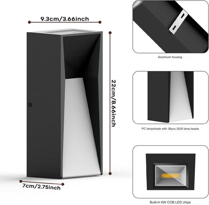 Lampa LED, aplica de perete pentru interior si exterior, impermeabila IP65, 23000 lumeni, 3000 K, design modern, din aluminiu