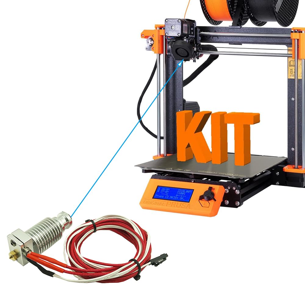 Cap de imprimare Hotend complet 0.4 mm pentru imprimanta 3D Prusa i3 MK3 / MK3S+ – Kit cu extruder, heat break, radiator si duza 0.4 mm, inlocuitor direct OEM