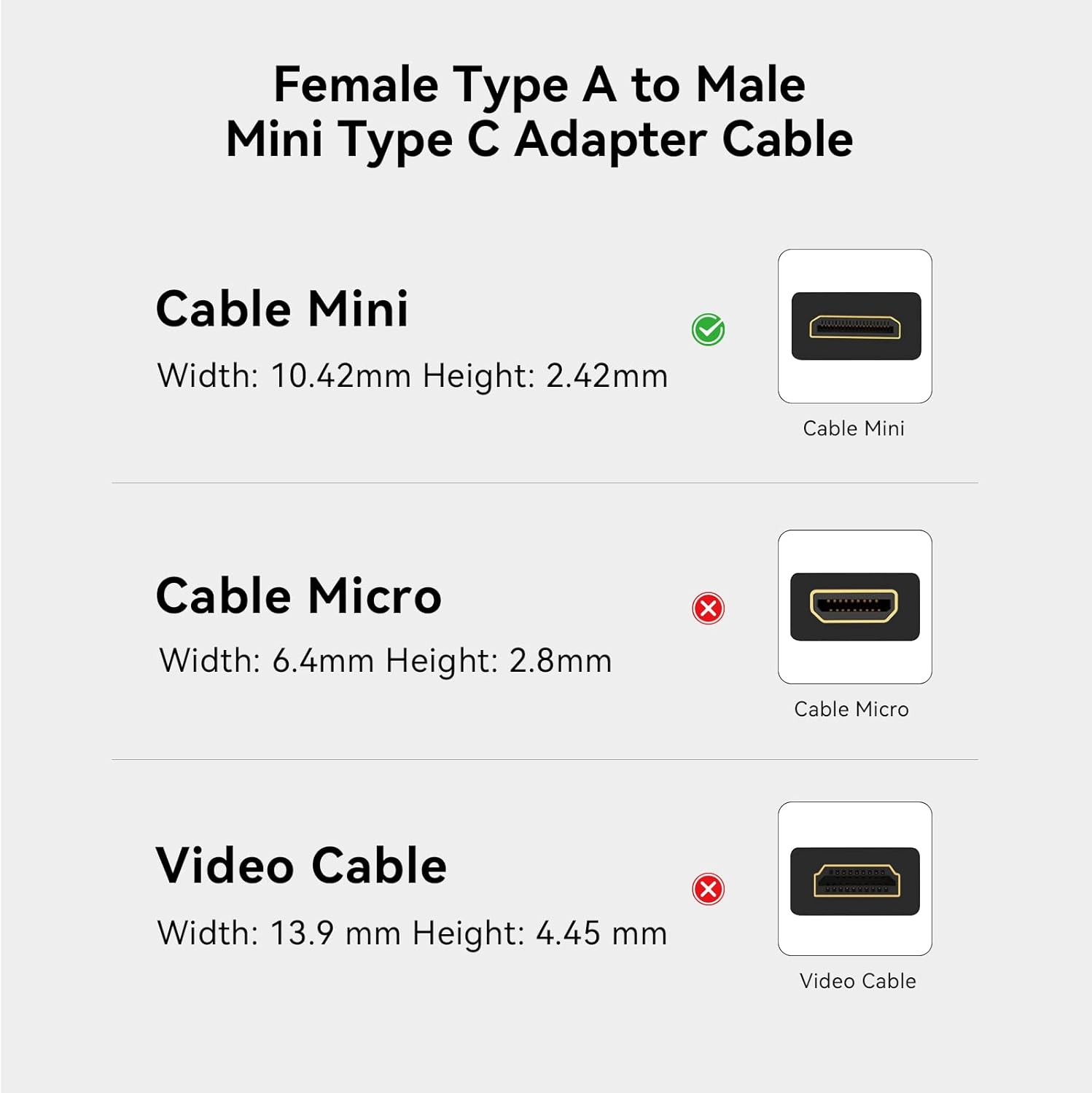 Adaptor de la cablu mini HDMI la HDMI mama, de la C la A, 4K, de 14 cm lungime, cu prindere si suruburi 1/4-20", pentru camere cu port mini HDMI precum Nikon Z6, Z7, D780, Canon EOS RP, 5D Mark IV
