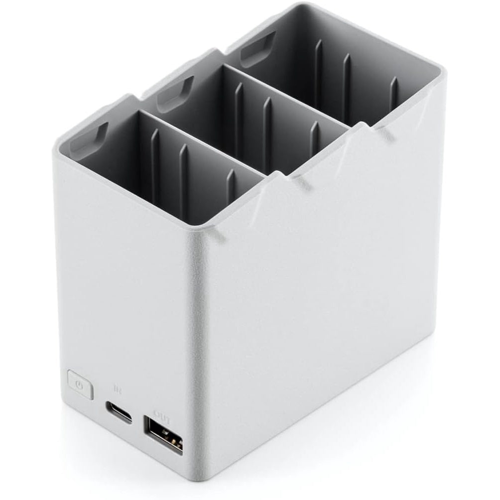 Incarcator acumulatori DJI Mini 4 Pro/Mini 3 Pro/Mini 3, statie de incarcare dublu sens cu functie powerbank, hub incarcare cu intrare USB-C