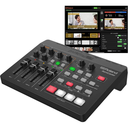 Sistem streaming live Roland AeroCaster VRC-01, sistem wireless multi-camera pentru transmisii video live, control hardware si interfata audio, compatibil iPad si smartphone, streaming YouTube/Facebook/Twitch, pana la 4 camere simultan, efecte tranzitie