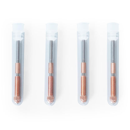 Set 4 duze Creality Unicorn pentru imprimanta 3D, debit mare pentru imprimare high-speed, 2 duze 0.4 mm, 1 duza 0.6 mm, 1 duza 0.8 mm, compatibil K1C si Ender 3 V3, din aliaj de cupru, otel calit si titan