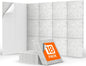 Set 18 panouri acustice, fonoabsorbant 30x30x0,9 cm, izolare fonica si acustica, autoadezive, design minimalist, pentru studio de inregistrare, casa, birouri, gri