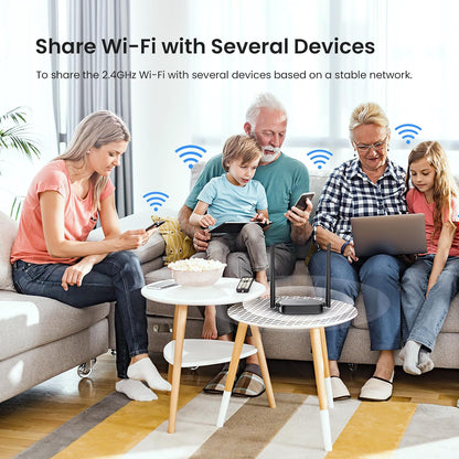 Router Wireless cu cartela SIM, 4G LTE, 300 Mbps 2, 4 GHz, 2 antene DBI, cu port WAN/LAN, mod router WAN/router 4G, Plug & Play, multifunctional